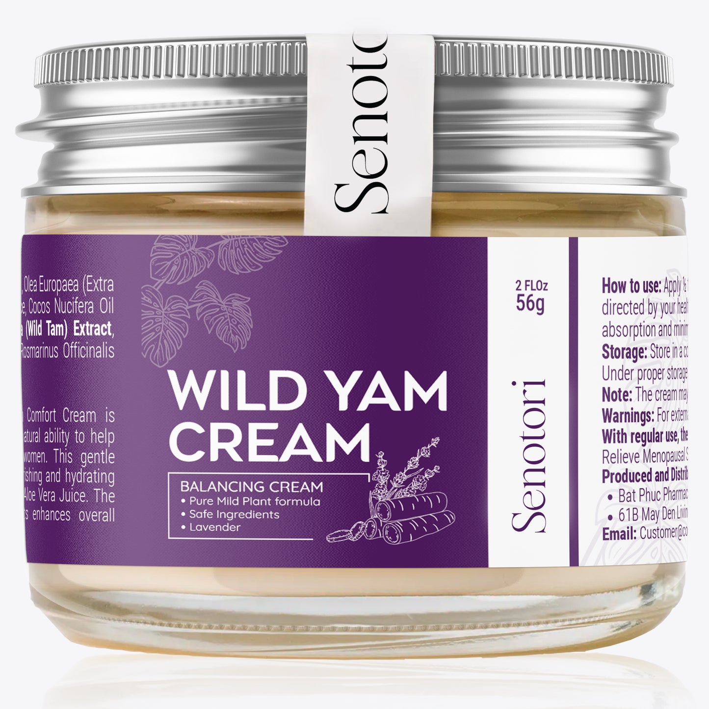 Senotori Lavender Wild Yam Cream – Menopause & PMS Relief