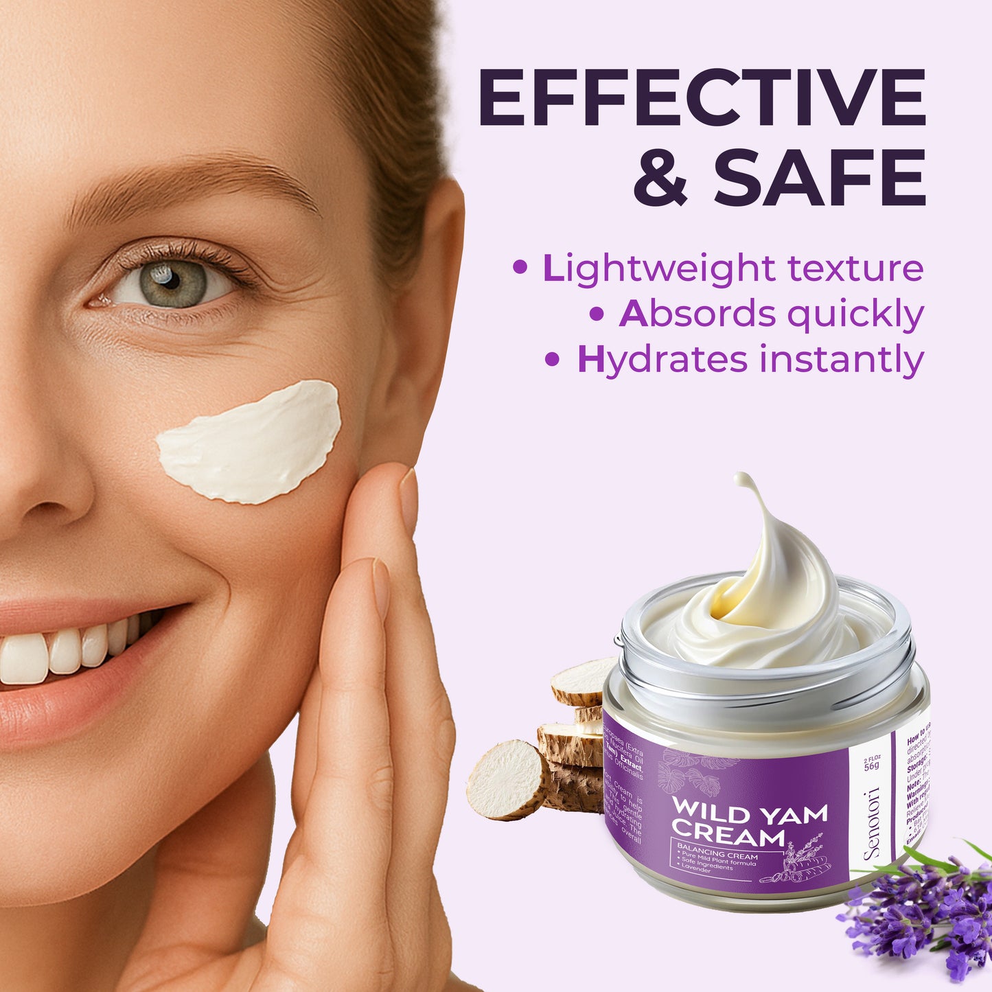 Senotori Lavender Wild Yam Cream – Menopause & PMS Relief