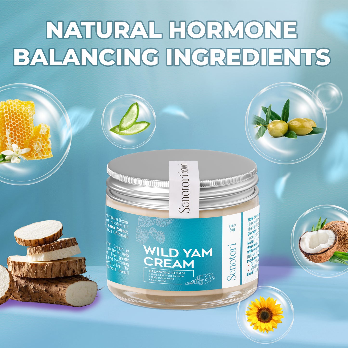 Senotori Unscent Wild Yam Cream – Menopause & PMS Relief