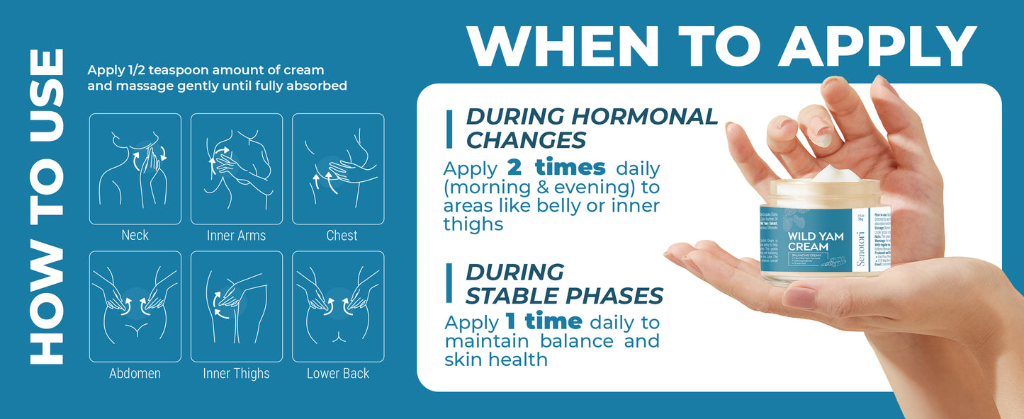 Senotori Unscent Wild Yam Cream – Menopause & PMS Relief
