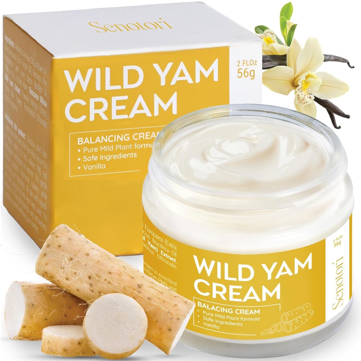 Natural Vanilla Wild Yam Cream – Menopause & PMS Relief